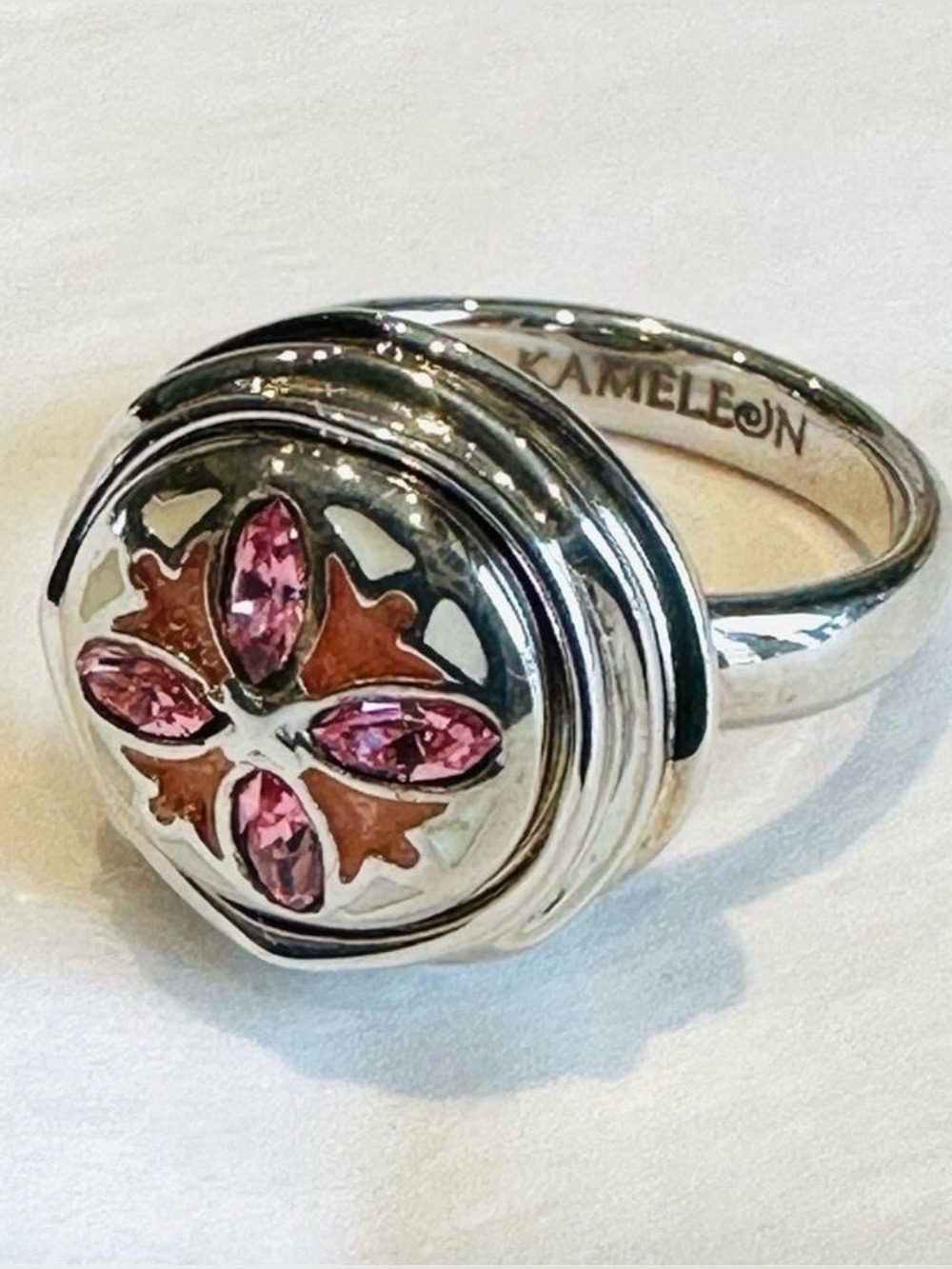 Kameleon Jewel Pop Sterling 925 Ring Coming Up Roses KR048 NWT Ring only Size 6